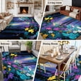thumbnail image 5 of Large Area Rugs for Living Room Bedroom, Colorful Flowers 8'x10' Rug Washable Carpet Runner Indoor Outdoor, Spring Watercolor Oil Painting Forest Trees Non Slip Floor Mats Rug for Kitchen, Patio, 5 of 8