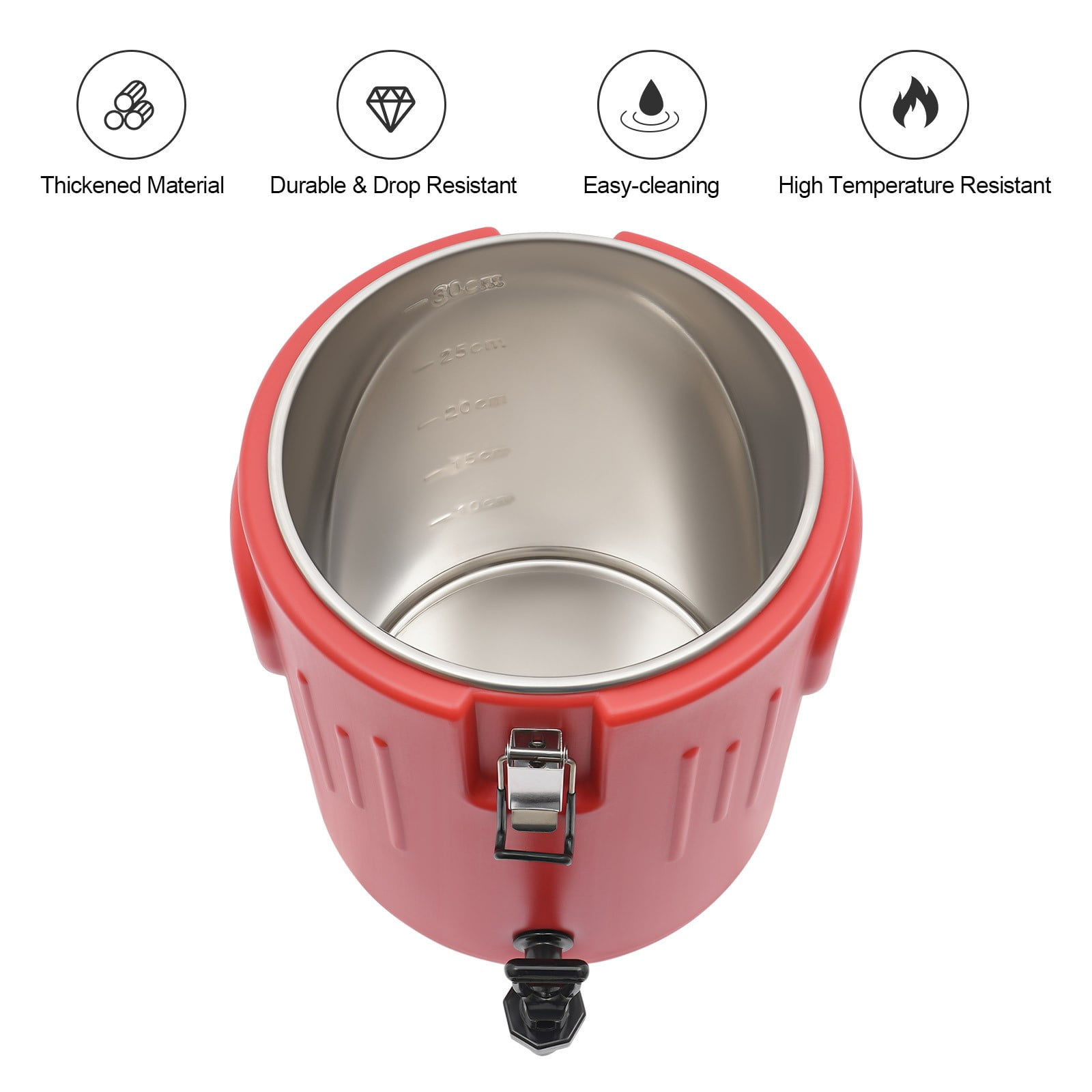 Insulated Beverage Containers, Insulated Bucket 15.5L 11.02*13.98in for Central Kitchens, Restaurants, Outdoor Banquets