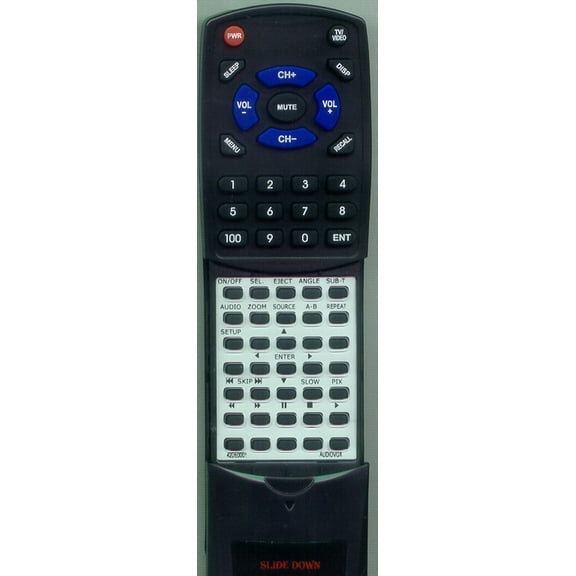 Replacement Remote for AUDIOVOX RT42DE0001, VOD705DL, VOD710, PROV710, VOD705, 42DE0001, PROV710P