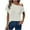 White, variant on HAiming Women Summer Tops 2025 Trendy Cold Shoulder Short Sleeve Tee Shirts Loose Casual Solid Color Basic Blouses