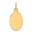 thumbnail image 1 of FB Jewels 14K Yellow Gold Plain .013 Gauge Engravable Oval Disc Charm, 1 of 2