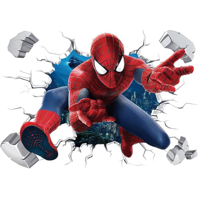 Adhesivo de pared 3D Spider Red Spider NQ Decoración de pared para dormitorio infantil 40*45CM