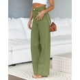 thumbnail image 3 of High Waist Women Blue Wide Leg Pants Casual Denim Jeans, 3 of 5
