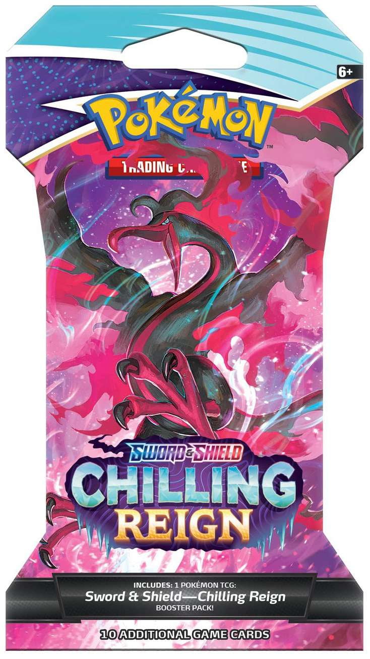 Pokemon Trading Card Game Sword & Shield Chilling Reign Booster HANGER Pack (10 Cards)