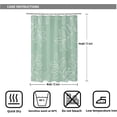 thumbnail image 4 of Sage Green Waterproof Shower Curtains for Bathroom White Leaf Bath Curtains Decor with Hooks Minimalist Botanical Leaves Decorative Plant Fabric Shower Curtains Hotel,72x72 Inches, 4 of 6