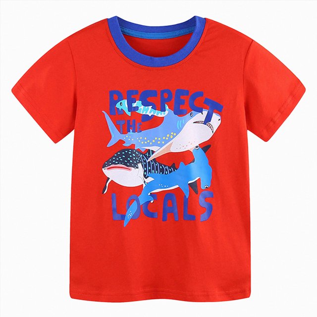 Gubotare Chemises à Manches Courtes pour Garçons T-Shirt à Manches Courtes pour Garçons Hauts pour Enfants T-Shirts d'Été à Col Rond T-Shirts Basiques 4T 5T (Rouge, 4-5 Ans)