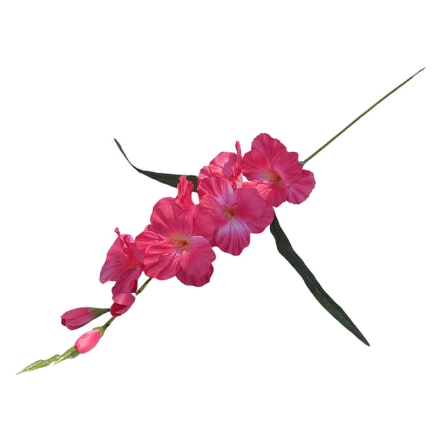 Artificial Gladiolus Flower Artificial Flower Wedding Flower with Stem for Party Rose Red