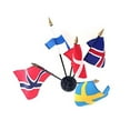 thumbnail image 2 of SCANDINAVIA FLAGS- SET of 5 Rayon 4"x6" Flags with a 5-hole base, 4x6 Miniature Scandinavian Desk & Table Flags, Small Mini Stick Flags, 2 of 3