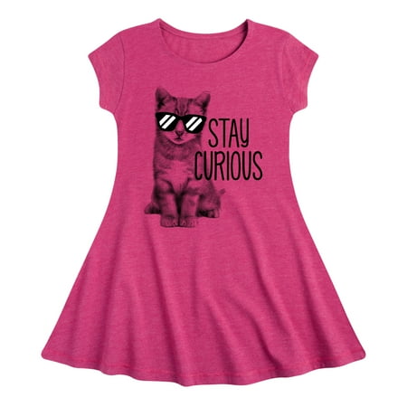 

Instant Message - Stay Curious Cat - Toddler & Youth Girls Fit & Flare Dress