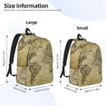 thumbnail image 4 of Balery Vintage World Map Vintage Canvas Backpack for Men and Women - Large Capacity, Durable Travel Laptop Bag for School, Work, Hiking, and Outdoor Activities, 4 of 7