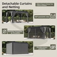 thumbnail image 6 of MUCHANT Outdoor 10x12 FT Louvered Pergola, Aluminum Pergola with Adjustable Louvered Roof for Patio, Deck, Garden, Gray, 6 of 9