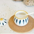 thumbnail image 4 of Sugar Bowl Farmhouse Ceramic with Lid and Spoon 12 oz Dishwasher Safe, 4 of 8