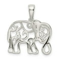 thumbnail image 3 of Sterling Silver Diamond-Cut Elephant Pendant, 3 of 6