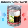 thumbnail image 2 of 12oz Tumblers Red and White Christmas Pattern Vacuum Insulated Stainless Steel Travel Tumbler Cups Mug with Lid and Straw for Beer,Coffee,Beverages with Cleaning Brush for Cold & Hot Drinks, 2 of 5