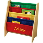 KidKraft Personalized Primary Sling Bookshef, Yellow Block - Ashley