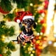 thumbnail image 1 of 1pc Christmas Hat Dog Dachshund Dog Christmas Tree Decoration Pendant Acrylic Flat Gift Decoration Pendant, 1 of 6