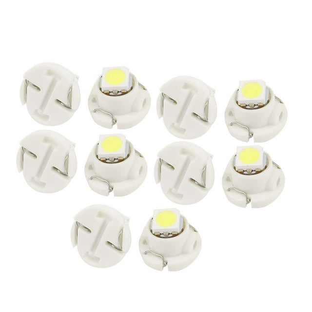 10Pcs Blanca Lámpara de Tablero T4,7 5050 SMD Lámpara LED automóvil grupo de Instrumentos Interior
