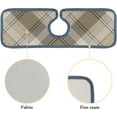 thumbnail image 5 of SKYSONIC Faucet Absorbent Mat 2 Pcs Brown Chevron Plaid Tartan Kitchen Faucet Splash Catcher Washable Counter Drying Pads Behind Faucet for Kitchen Bathroom, 5 of 7
