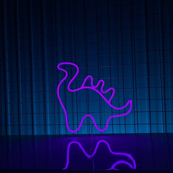Glowneon Custom Cute Dinosaur Neon Sign, Animal Art Wall Decor