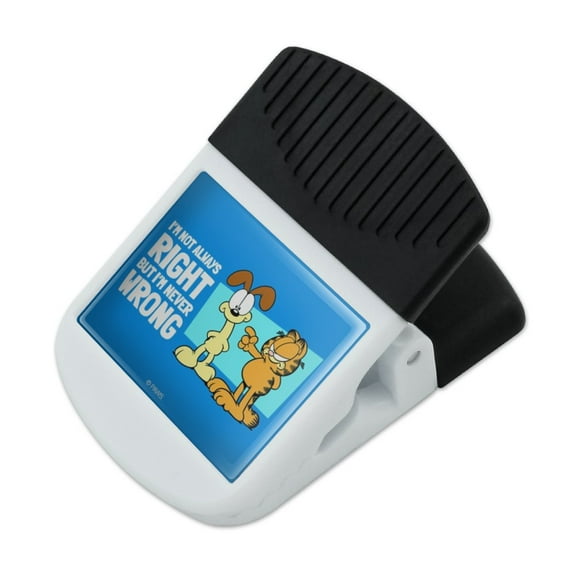 Garfield and Odie I'm Never Wrong Refrigerator Fridge Magnet Magnetic Hanging Hook Note Snack Clip