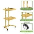 thumbnail image 5 of Portable Beauty Hair Cart with 2 Shelves, Stainless Steel Foldable Trolley for Salon, Office, Classroom, 5 of 8