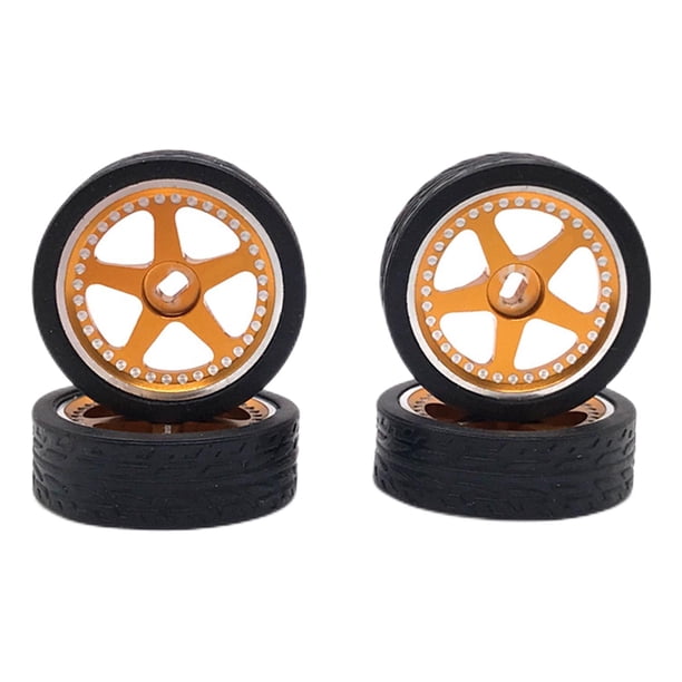 4x llanta de rueda de coche RC y modificación de neumáticos para Wltoys K969 P939 modelo , Dorado Baoblaze ruedas de oruga rc