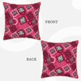 thumbnail image 3 of Haiem Geometry Print Velvet Soft Solid Decorative Square Throw Pillow Covers Set with Elegant Piping Christmas Cushion Case for Sofa Bedroom Car-16"x16", 3 of 8