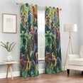 thumbnail image 6 of Blackout Curtains Window Curtain for Bedroom Living Room 1 Panel 82"x42" Colorful Frogs on Leaves, 6 of 8