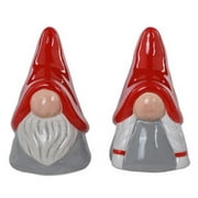 The Bridge Collection Ceramic Gnome Salt & Pepper Shaker Set - Christmas Salt and Pepper Shakers