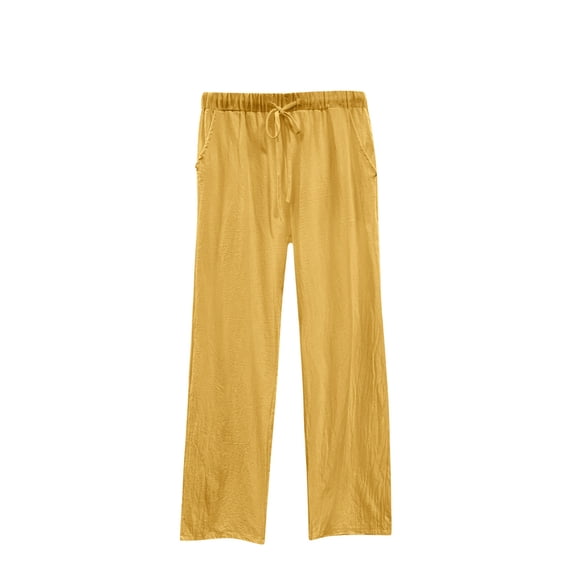Yuanlook Women's Plus Size High Waist Cargo Pants Comfy Drawstring Loose Fit Wide Leg Trousers