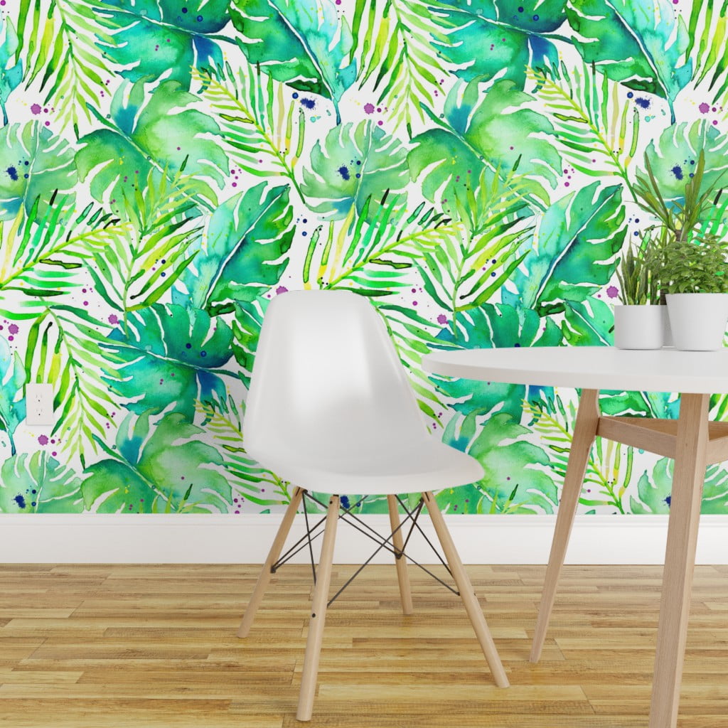 Doe-het-zelf Peel-and-Stick Removable Wallpaper Tropical Leaves