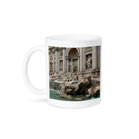 3dRose, Trevi Fountain in Rome, Italy- Places to Travel, 15oz Mug