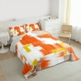 thumbnail image 3 of Manfei Geometric Artwork Bedding Comforter Set,Modern Graffiti Twin Comforter Sets,Gradient Orange Yellow White Bedding Set For Child,Microfiber Bedroom Decor Reversible,2-Piece, 3 of 8