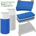 thumbnail image 2 of 4 Pack 411 Replacement Washable Pre-Filters for Blueair Blue Pure 411, 411+, 411 Auto and Mini Air Purifier, Removes Pollen, Dust, Pet Dander,2 X Lunar Rock+2X Diva Blue, 2 of 8