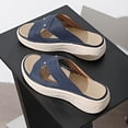 thumbnail image 6 of Xucatan Women's Wedge Sandals, Cushioned Perforated Mule with Rhinestone Accents, Casual Spring Summer Slip On Footwear, Versatile Round Toe Design for Daily Leisure Gift, 6 of 9