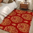 thumbnail image 4 of Chinese New Year Area Rugs 3'x5', Washable Small Throw Rugs for Living Room Bedroom, Yellow Dragon Traditional Vintage Red Indoor Outdoor Rug Non-Slip Low Pile Carpet Runner Reversible Floor Mats, 4 of 8
