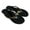 Black Non-Slip Thong Sandals, variant on Women's Summer Jelly Sandals Gold Chain Decor Flat Sandals Flip Flops Beach Shoes Non-Slip Thong Sandals Black 37