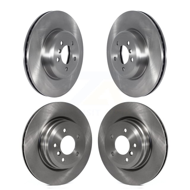 CMX Front Rear Disc Brake Rotors Kit for Car 2012 BMW 335i Convertible Coupe with Blue Painted Calipers 370mm Diameter Rotor K8-102357