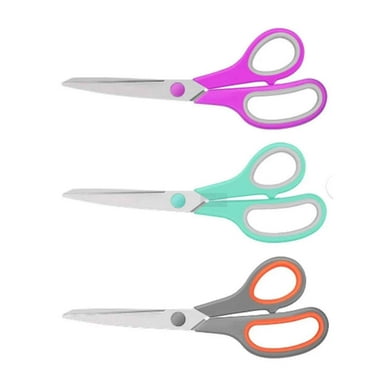 FACEGA 3Pcs Embroidery Scissors,Precision Scissors for All Purpose Cutting,Ergonomic Scissors for Office & Crafting Projects