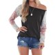 thumbnail image 2 of Top de manga larga con estampado de leopardo y cuello redondo para mujer Fridja  ghj987+5053, 2 of 9