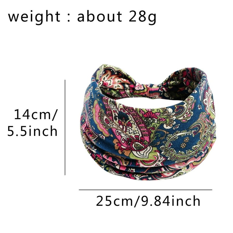 wofedyo Scarfs for Women Wide Elastic Headband Hair Headband Ladies Yoga  Hijab Exercise Wicking Headband Elastic Non-Slip Headband Knotted Running  Sports Headband Head Scarf for Women 