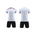 thumbnail image 2 of Odeerbi Conjunto de Uniformes de Entrenamiento de Fútbol de Malla Para Chicos Y Niñas Pantalones Cortos de Camiseta de Manga Corta En Cuadro Conjunto Atlético Seco Rápido Para 5-15 Años, 2 of 8