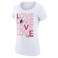 thumbnail image 2 of Women's G-III 4Her by Carl Banks White Portland Trail Blazers Basketball Love Fitted T-Shirt, 2 of 3