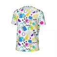 thumbnail image 5 of T Shirt For Men Memphis Style T-Shirt Couple Geometric Shape Vintage Gym Quick-drying Summer Fashion, 5 of 7