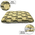 thumbnail image 3 of Grunge Pet Bed, Retro Striped Background Pineapple Vintage Hippie Graphic, Chew Resistant Pad for Dogs and Cats Cushion with Removable Cover, 24" x 39", Black and Earth Yellow, by Ambesonne, 3 of 4