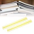 thumbnail image 4 of Binding Coils, Wear Resistant Easily Compile Paper Strong Adhesion 30 Holes Binding Spines 1/2in  For Office Yellow, 4 of 8