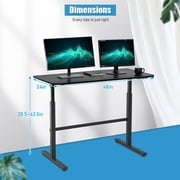 PayLessHere 48 Inch Standing gaming Desk Adjustable Height,Black