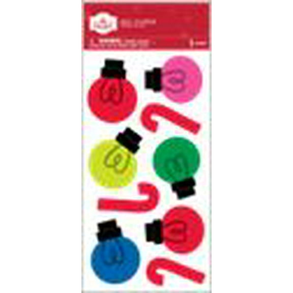 Lights and Candy Cane Christmas Window Clings, Multicolor, 5.5" x 12", by Holiday Time