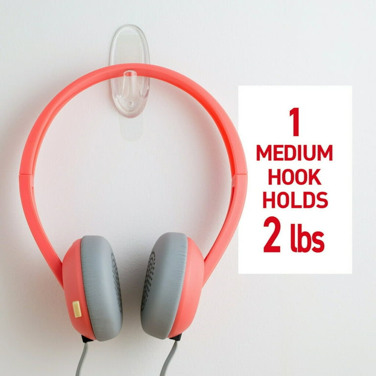Command Clear Hooks, Medium, 6 Hooks, 12 Strips Per Pack Command Clear Hooks, Medium, 6 Hooks, 12 Strips Per Pack