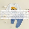thumbnail image 3 of Duqingm Toddler Baby Boy Fall Winter Outfits Letter Crewneck Sweatshirt Casual Pants 2Pcs Clothes Set, 3 of 4